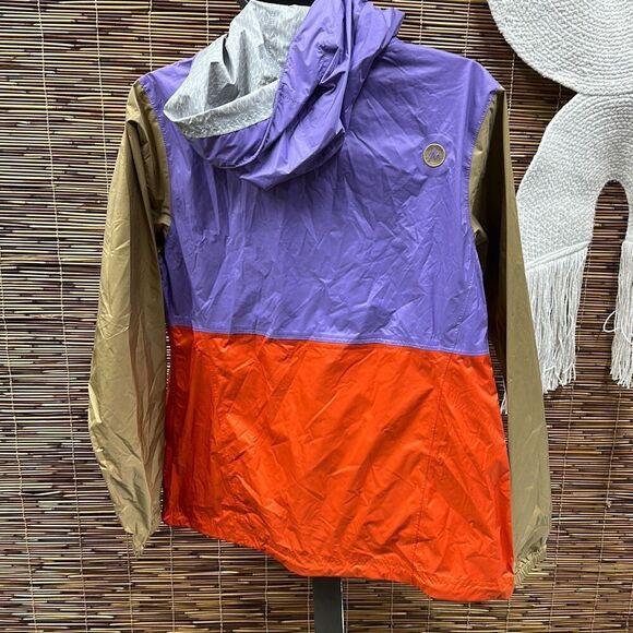 Marmot Women's PreCip Eco Anorak - Red Sun Combo Size XL - Picture 4 of 4